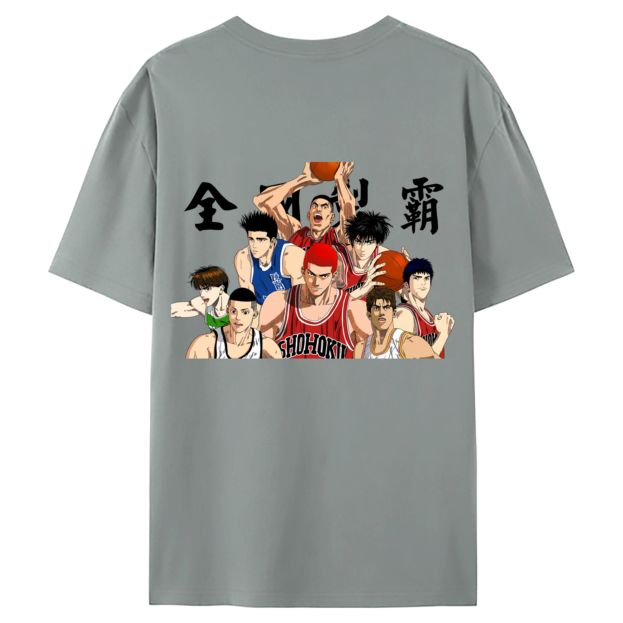 （画像用） SLAM DUNK／スラムダンク 綿100％ メンズ半袖Tシャツ（バックプリント） 通気性